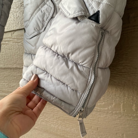 London Fog Girls Hooded Puffer Winter Jacket M( 10/12) light gray - Picture 4 of 16